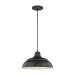 Millennium Lighting 14" Warehouse Cord Hung Pendant Satin Black Finish