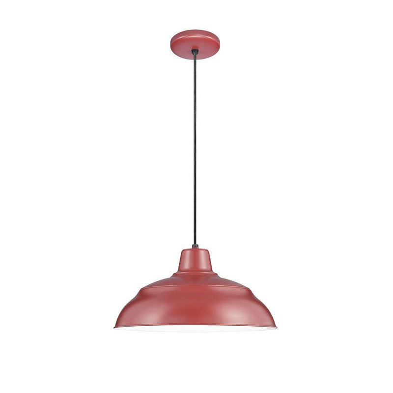 Millennium Lighting 14" Warehouse Cord Hung Pendant Satin Red Finish