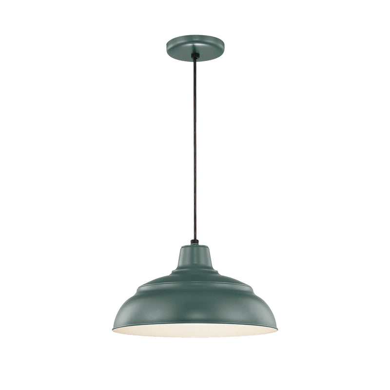 Millennium Lighting 17" RLM Warehouse Cord Hung Pendant (Available in Bronze, Galvanized, Black, Red, and Green Finishes)