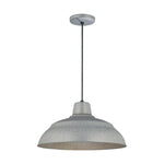 Millennium Lighting 17" Warehouse Cord Hung Pendant Galvanized Finish