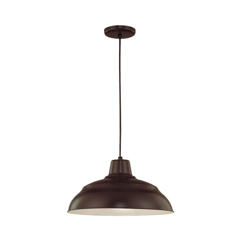 Millennium Lighting 17" Warehouse Cord Hung Pendant Satin Black Finish