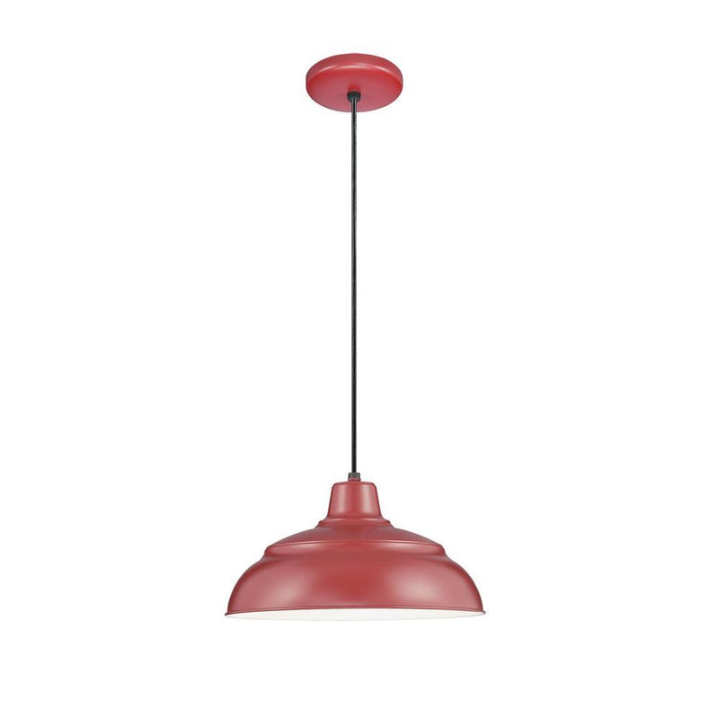 Millennium Lighting 17" Warehouse Cord Hung Pendant Satin Red Finish