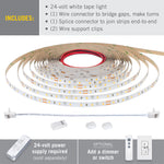 RibbonFlex Pro 24V White LED Strip Light Tape 60 LED/m, 16ft or 32 ft, 2700K, 3000K, or 4000K