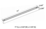 6 Foot SCX Series LED Linear Fixture, 60W, 120-277V, CCT Selectable