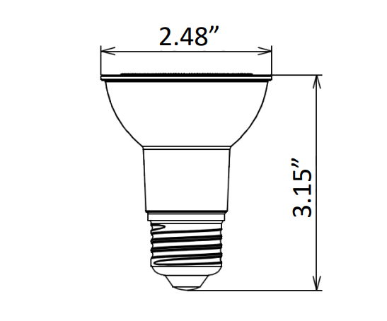 Smart App Compatible RGBW PAR20, 400 Lumens, 5W, 120 Volts