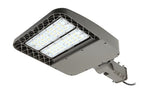 LED Shoebox Floodlight, 150 watt, 19,500 Lumens, shown with slip fitter mount