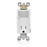 Combination Decora Tamper-Resistant Receptacle with LED Guide Light, 15A-125VAC, Color- White