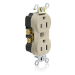 Tamper Resistant Narrow Body Duplex Receptacle, 15 Amp, 125V, Ivory