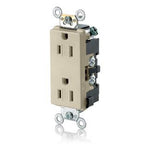 Tamper Resistant Duplex Receptacle, 15 Amp, 125V, Ivory