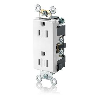 Tamper Resistant Duplex Receptacle, 15 Amp, 125V, White