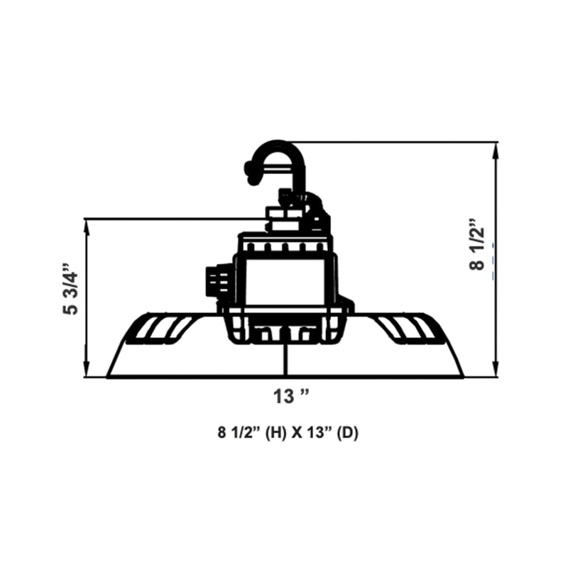 Westgate LED High Lumen UFO Highbay, 50W/80W/100W/150W, 120V-277V, 4000K