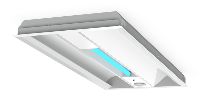 2x2 Foot UV-C/LED Hybrid Troffer, 120V, 3000K, 3500K or 4000K