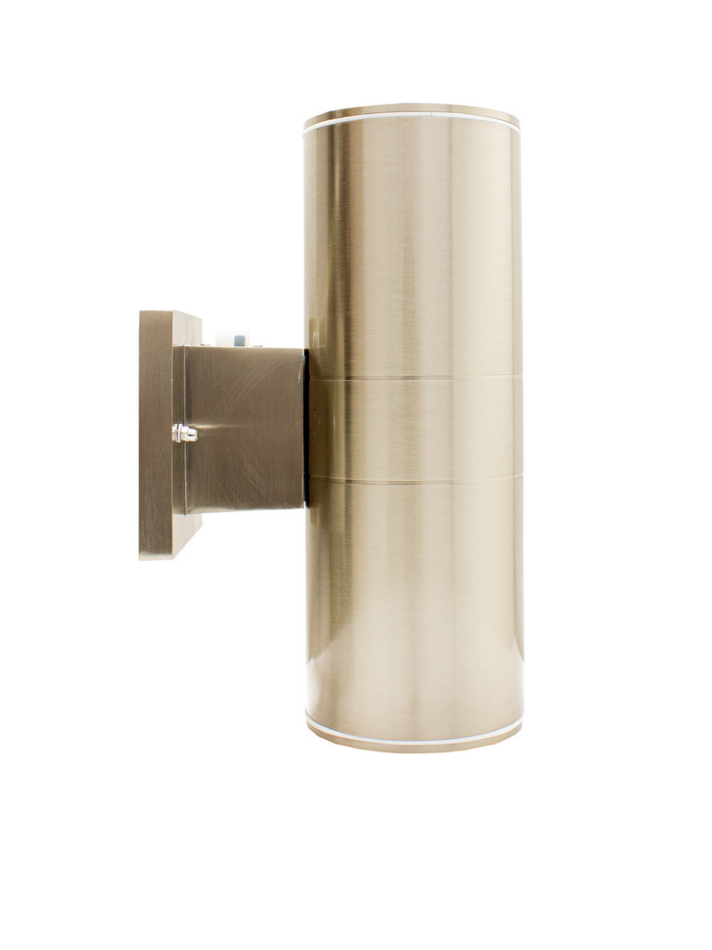 LED Outdoor Wall Cylinder Up-Down Light, 15 watt, Selectable CCT, Bronze or Brushed Nickel