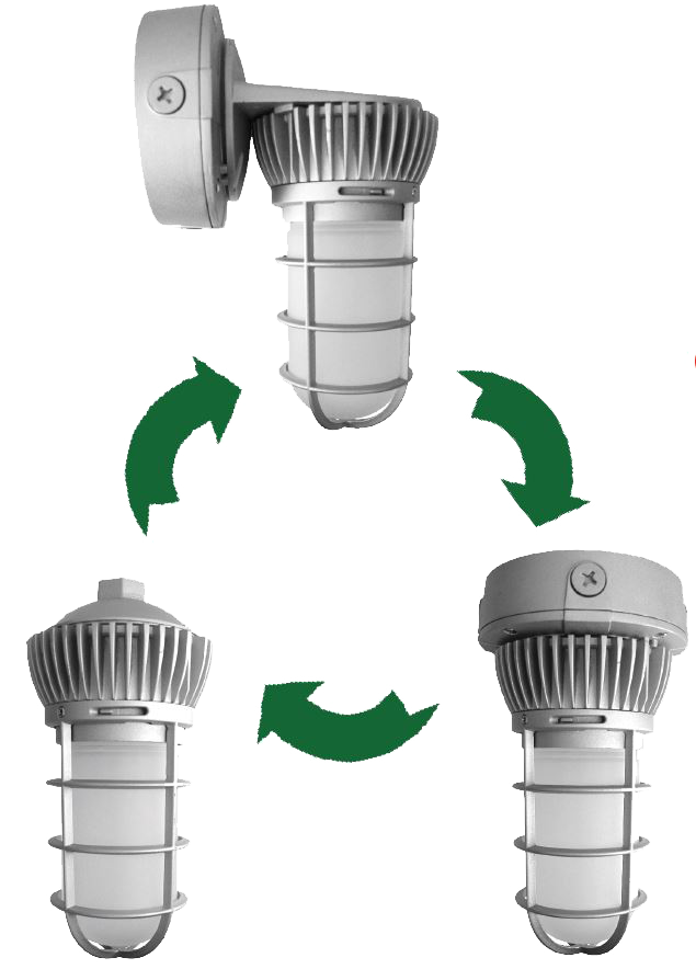 LED Universal Mount Vapor Tight Lights, 20W, 1785 Lumens, 3000K or 5000K