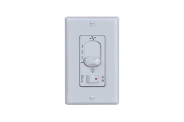 Wall Control 3-Speed Fan, On/Off Light Control