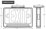 LED Light Pipe Exit Combo, Red or Green, Remote Capable