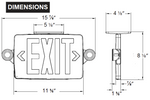 Thin LED Exit/Emergency Thermoplastic Combo, Red or Green