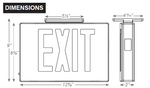 LED Die-Cast Aluminum Exit Sign, Universal Single/Double faced, Green