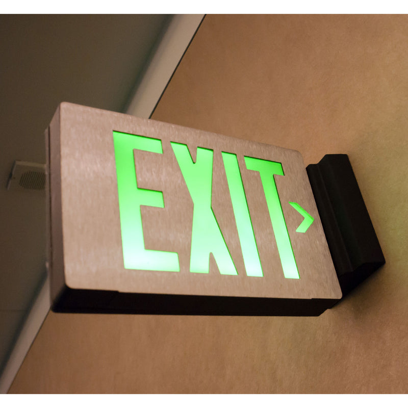 LED Thin Die-Cast Exit Sign with Emergency Backup