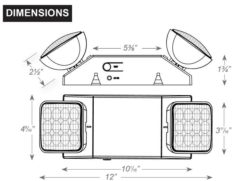 2-Head Remote Capable LED Emergency Unit