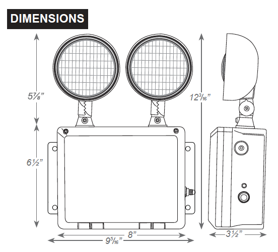 LED Wet Location Remote Capable Polycarbonate Emergency Unit