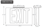 LED NYC Approved Die-Cast Aluminum Exit Sign, Single Face