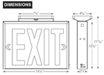 New York City Approved Steel LED Exit Sign, Single/Double Face with Battery Backup