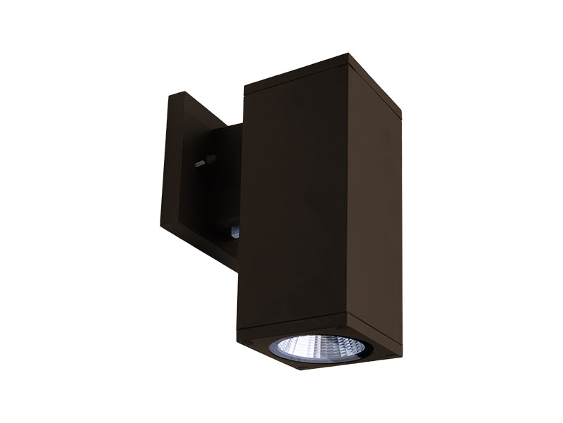 LED MCT Square Wall Mount 4" Cylinder Down Light, 960 Lumens, 12 Watt, 120 Volts, Selectable CCT, Available in Black, Bronze, Brushed Nickel, or White