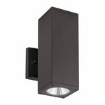 LED MCT Square Wall Mount Up/Down 4" Cylinder Lights, 1920 Lumens, 24 watt, 120 Volts, Selectable CCT, Available in Black, Bronze, Brushed Nickel, or White