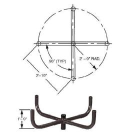 Three Fixture Light Pole "Y" Bullhorn WS-107619