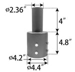 Round Tenon Adapter, 4 Inch, Bronze Finish