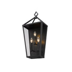 Millennium Lighting 3 Light Outdoor Wall Sconce, Arnold Collection, Powder Coat Black Finish