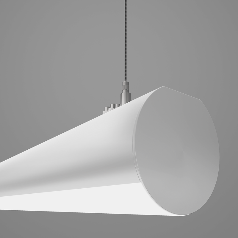 8 FT LED Suspended Linear Fixture G2, 9600 Lumen Max, 80W, CCT Selectable, 120-277V, 0-10V Dimmable