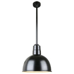 Quick Ship Hi-Lite 12" Deep Bowl Collection Stem Hung Pendant, H-QSN16112 Series Oil Rubbed Bronze Finish