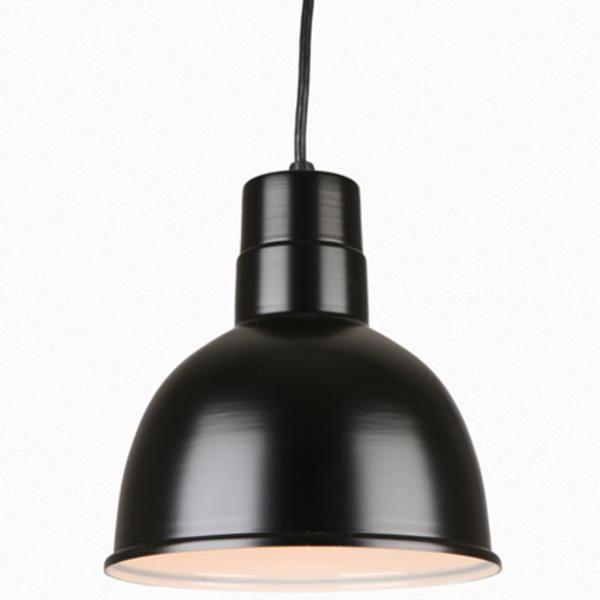 Quick Ship Hi-Lite 10" Deep Bowl Collection Cord Hung Pendant, H-QSN16110 Series (Black, White, Galvanized Finishes)