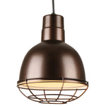 Quick Ship Hi-Lite 12" Deep Bowl Collection Cord Hung Pendant, H-QSN16112 Series (Black, White, Galvanized, Oil Rubbed Bronze Finishes)