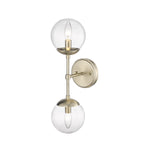 Millennium Lighting 2 Light Sconce, Matte Black or Modern Gold Finish, Avell Collection