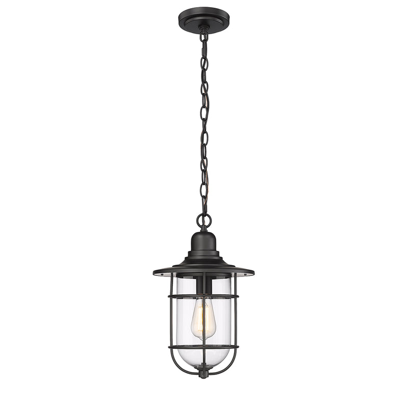 Millennium Lighting 1 Light Outdoor Hanging Lantern, Galvanized or Powder Coat Black Finish