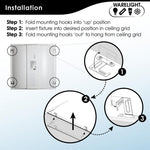 2 Pk 2 x 2 Foot Center Basket Troffer, CCT Selectable 3000K/4000K/5000K, 20-35 Watt