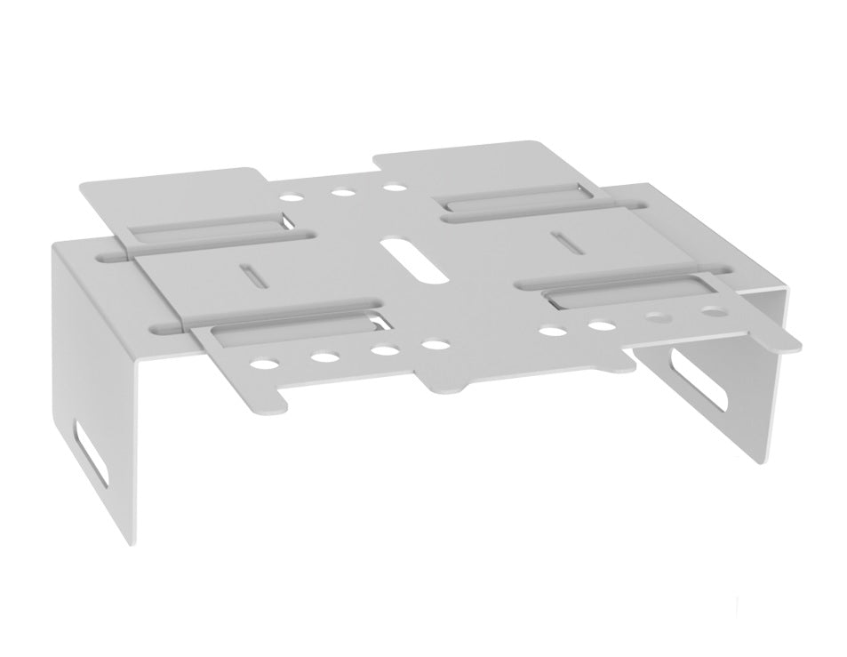 Industrial Strip Adjustable bracket for single side, reversable for 1 or 2 lamp T8.  One flat and 2 angles, no hardware or sockets. 1000/CS/BRACKET