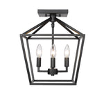 Millennium Lighting Four Light Semi Flush Mount Ceiling Light (Available in Matte Black, Modern Gold, Satin Nickel)