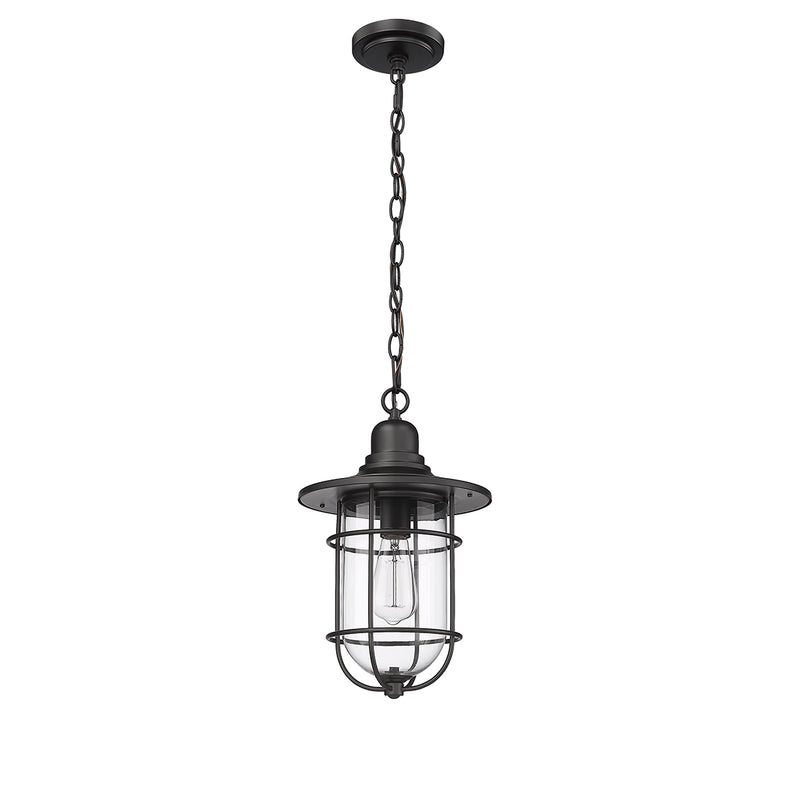 Millennium Lighting 1 Light Outdoor Hanging Lantern, Galvanized or Powder Coat Black Finish