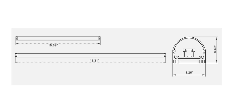 4 Foot LED Magnetic Strip Retrofit Kit for Linear Fixtures, 36W or 50W, 120-277V, 4000K or 5000K