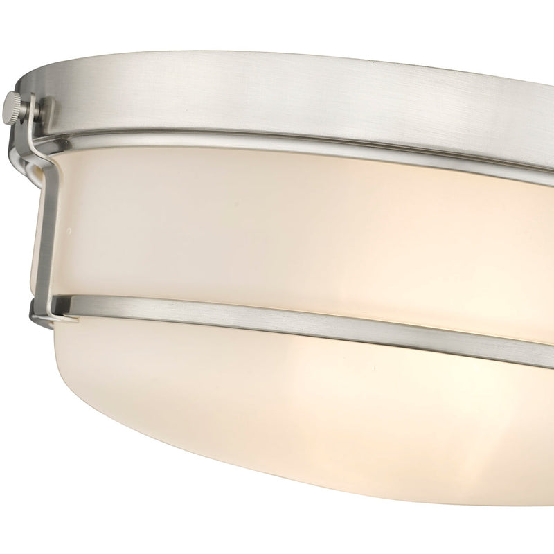 Millennium Lighting Two Light Flush Mount Ceiling Light, Arlson Collection, (Available in Brushed Nickel or Matte Black Finish)