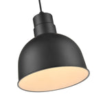 Millennium Lighting LED Outdoor 10" RLM Cord Hung Deep Bowl Shade Pendant Light, Satin Black