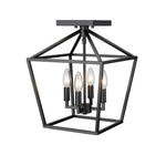 Millennium Lighting Four Light Semi Flush Mount Ceiling Light (Available in Matte Black, Modern Gold, Satin Nickel)