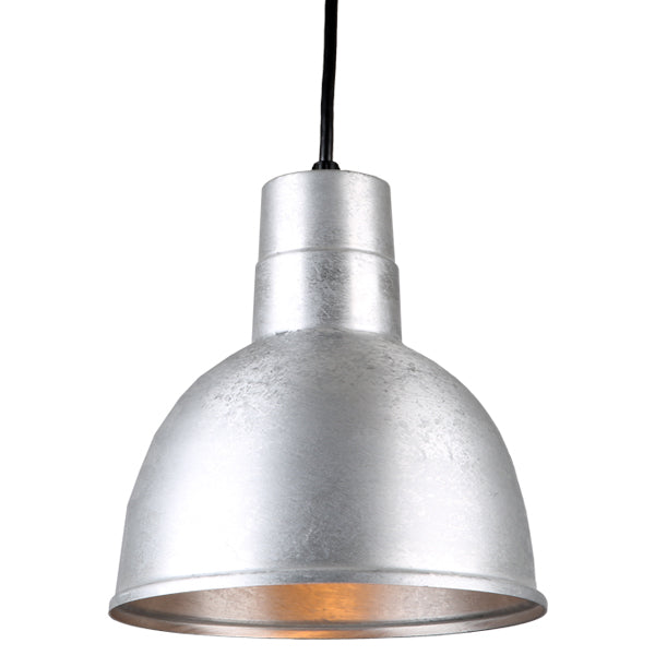 Quick Ship Hi-Lite 12" Deep Bowl Collection Cord Hung Pendant, H-QSN16112 Series (Black, White, Galvanized, Oil Rubbed Bronze Finishes)