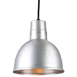 Quick Ship Hi-Lite 10" Deep Bowl Collection Cord Hung Pendant, H-QSN16110 Series (Black, White, Galvanized Finishes)