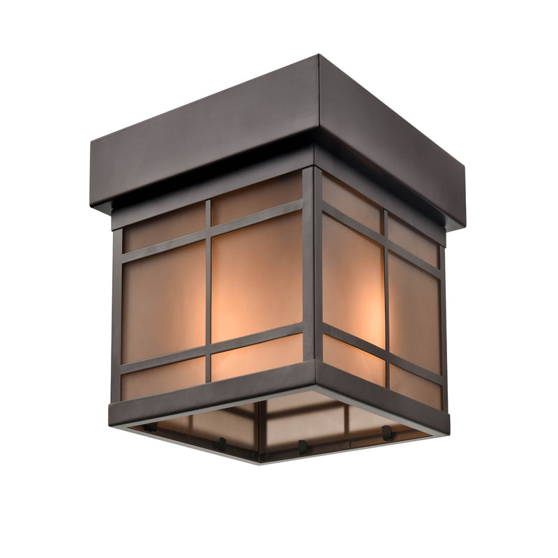 Millennium Lighting 1 Light 6" Outdoor Flush Mount Ceiling Light, Brockston Collection