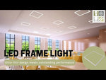 2 x 4 LED Grid Frame Light, 6108 Lumen Max, Selectable Wattage and CCT, 120-277V